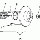 0962574 500 EFI SKS Driven clutch 500 efi sks 0962574, 500 efi rmk 096...