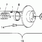 0951676 600 XCR Driven clutch assembly 600 xcr 0951676