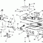 0950869 RXL TOURING Oil tank  /  air box assembly rxl touring 0950869