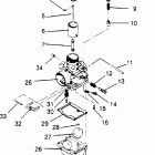 0950443 SPORT Carburetor assembly sport 0950443, sport touring 0...
