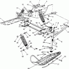 0951676 600 XCR Front suspension and ski 600 xcr 0951676