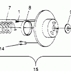0952560 440 SKS Driven clutch assembly 440 0952760, 440 sks 095256...