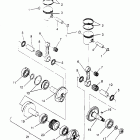0952574 500 SKS Piston and crankshaft  500 efi 0952774, efi sks 09...