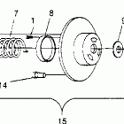 0952761 TRAIL Driven clutch assembly  trail 0952761, trail delux...