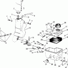 0952574 500 SKS Oil tank  /  air box assembly  500 efi 0952774, ef...