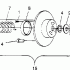 0950956 XLT RMK Driven clutch assembly xlt 0950756, xlt sks 095055...