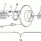 0951660 440 XCR Driven clutch assembly 440 xcr 0951660