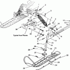 E943433 EURO LITE Front suspension and ski lite e943433