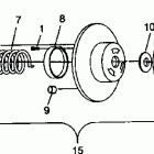0942061 WIDE TRAK GT Driven clutch widetrak gt 0942061