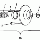 0941660 440 XCR SP Driven clutch assembly 440 xcr sp 0941660