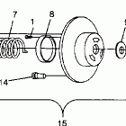 0941760 440 XCR Driven clutch assembly 440 xcr 0941760