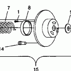 0942560 440 SKS Driven clutch assembly 440 0942760 and 440 sks 094...