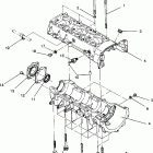 0940869 RXL TOURING Crankcase assembly rxl 0940768 and rxl touring 094...