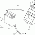 0940869 RXL TOURING Battery box assembly rxl 0940768