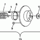 0942064 WIDE TRAK LX Driven clutch widetrak lx 0942064