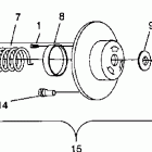 0940869 RXL TOURING Driven clutch assembly rxl 0940768 and rxl touring...