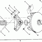 0900931 SPRINT ES Drive clutch star, sprint es and startrak