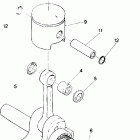 0870933 SPRINT Piston and crankshaft star