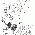 N870559 NOR 400 SKS Blower housing and recoil starter sport