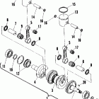 N860761 NOR TRAIL Piston and crankshaft (400)