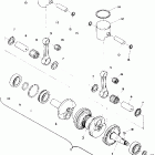 0850857 600 SE Piston and crankshaft (trail)