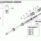 MX Z Renegade X 1200 4-TEC Амортизатор в разборе задний