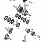 MX Z X 600RS Коленвал и поршни