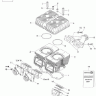 MX Z 550X Цилиндр и выпускной коллектор