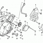 TRX200D Крышка картера левая