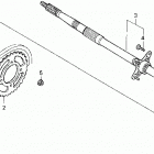 TRX200D Ось заднее колесо
