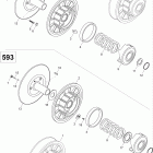 Skandic WT 550 05- driven pulley 550