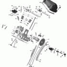Skandic SWT V-800 Цилиндр и головка цилиндров ,задняя сторона