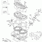 MX Z 600 HO Adrenaline 01- cylinder, exhaust manifold and reed valve 593h...