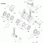 MX Z 550X 01- crankshaft and pistons mx z 552