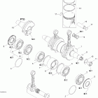 Skandic 550F SUV Коленвал и поршни
