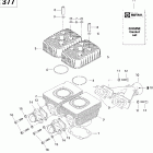 GSX 380F 01- cylinder and exhaust manifold 377