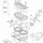 GSX 600 HO 01- cylinder, exhaust manifold and reed valve 593h...