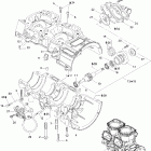 GSX 500SS 01- crankcase, water pump and oil pump 593