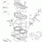 GSX 600 HO 01- cylinder, exhaust manifold, reed valve (593 ho...