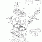 MX Z 800 HO Adrenaline/X 01- cylinder, exhaust manifold, reed valve (793 ho...