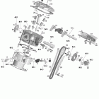 Legend V-1000 01- cylinder and cylinder head - rear side