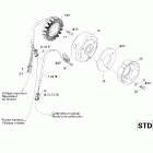 MX Z 600 HO Trail/Adrenaline/X 03- magneto (12v, 360w) (593 ho) (trail)