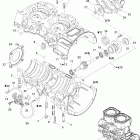 GSX 800 HO 01- crankcase, water pump and oil pump (793 ho)
