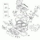 Legend 800 SDI 01- cylinder, exhaust manifold, reed valve (800)