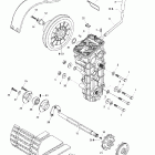 Skandic 600 SUV 05- drive axle, track and belt guard