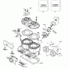 MX Z 500/600/700/800 Цилиндр,выпускной коллектор и мощностной клапан (7...