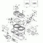 Legend 500/600/700/800 Цилиндр,выпускной коллектор и мощностной клапан (7...