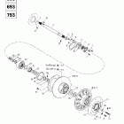 MX Z 500/600/700/800 05- driven pulley (493 rer)