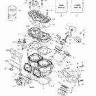 Legend 500/600/700/800 Цилиндр,выпускной коллектор и мощностной клапан (4...