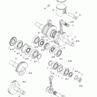 Skandic 500/600 Коленчатый вал и поршни (593)